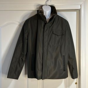 Gently used Marc New York Andrew Marc jacket in army green a faux collar…